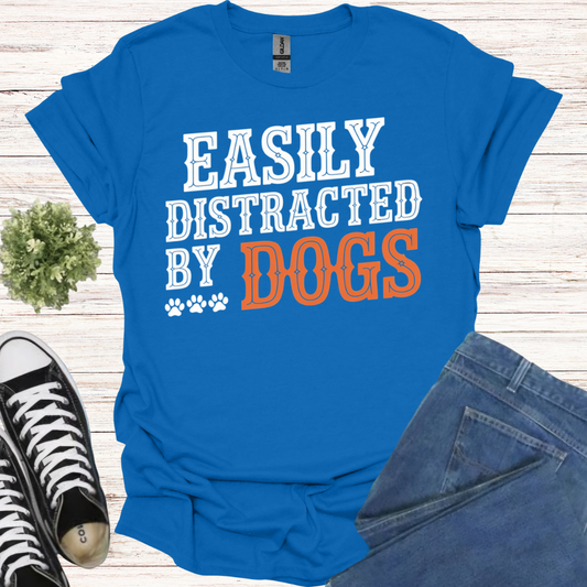 Easily distracted by dogs