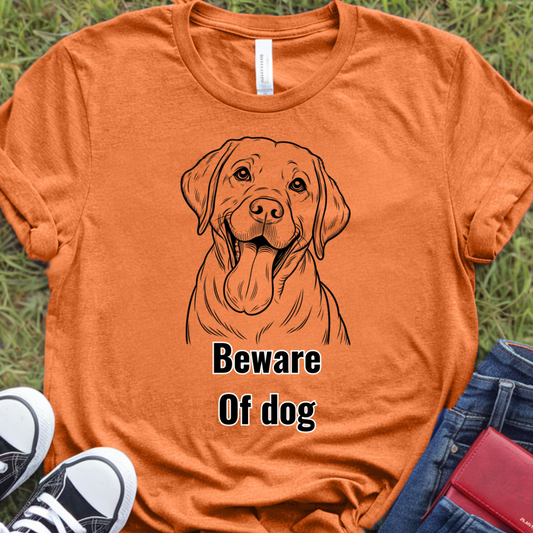 Beware of dog Labrador